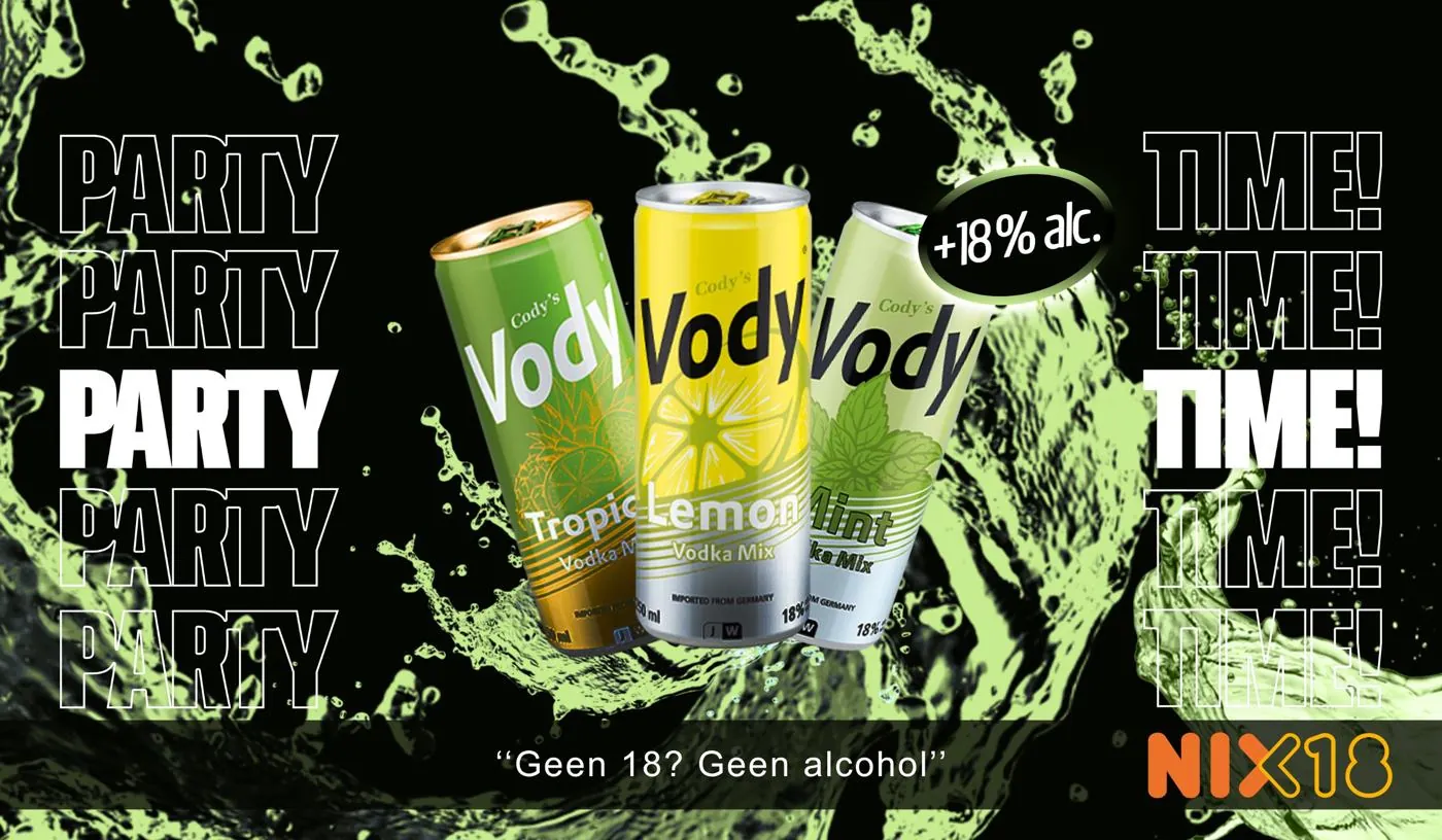 Vody vodka mix display campaign “Party time!”