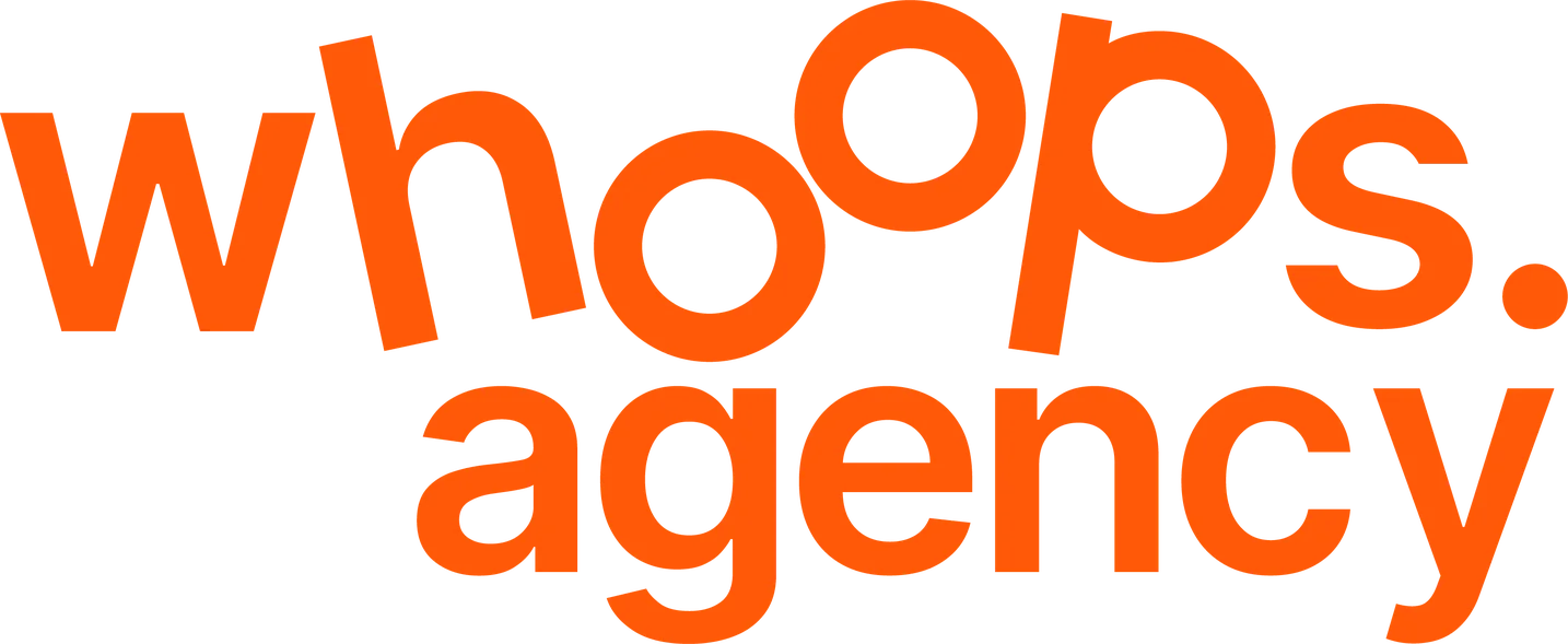 whoops. agency logo